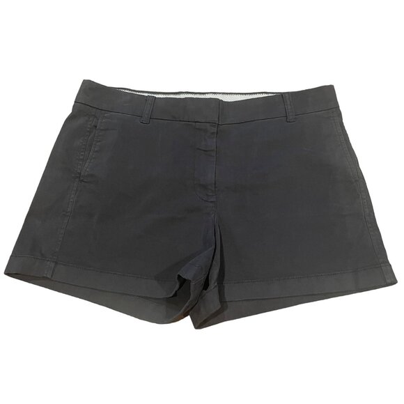NWT J.Crew 4" Stretch Chino Short Women's Sz 6 Black Stretch High Rise H5806 - Picture 2 of 9